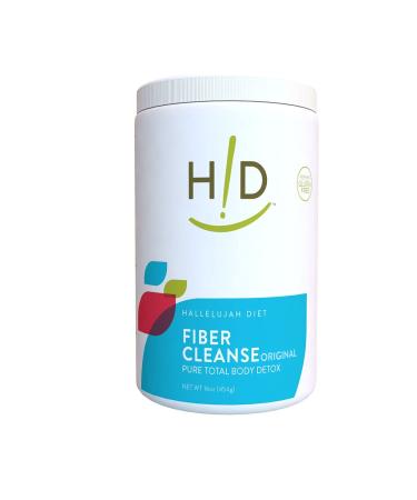 Hallelujah Diet - Fiber Cleanse Powder Pure Powdered Detox Supplement for Dietary Support Digestive Balance & Gut Health Unflavored 16-Ounces