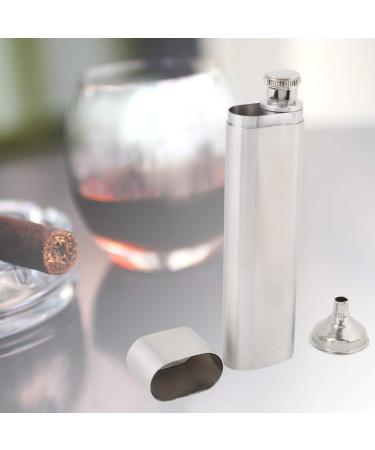 Cigar Holder Flask Multi-Purpose Stainless Steel Flask with Sealing Copper Top for Cigar Lovers