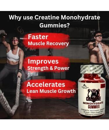 Buy Vegan Creatine Monohydrate Gummies - 5g - 30 Servings | Muscle Growth Recovery & Brain Health | No Loading Phase No Bloating - Buy Online on GoSupps.com