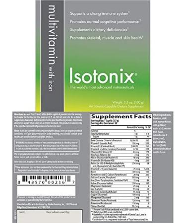 Isotonix Multivitamin With Iron - Supports Immune System, Mental Clarity, Muscle & Skin Health - 30 Servings - Buy Online on GoSupps.com