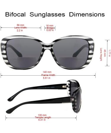 Buy 3 Pack Bifocal Reader Sunglasses for Women - Oversize Retro Cat-eye Reading Glasses (1 Black 1 Black Tortoise 1 Brown Tortoise) - 1.75x - International Shipping Available - Buy Online on GoSupps.com