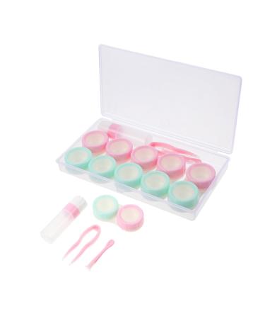 Solustrie 1 Set-Box Contact lensing container Contact lens holder contact lens organizer contact lens pencil contact lenses tweezers container for contact lenses dustproof pp mirror box travel