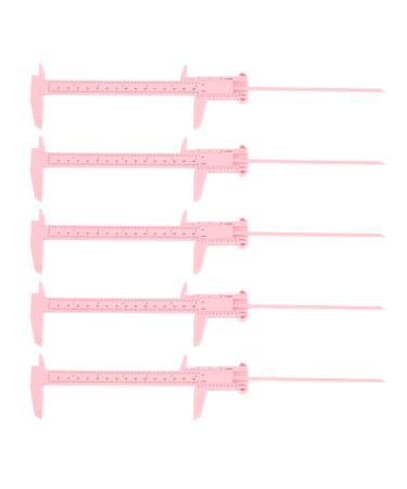 Eyebrow Shaping Stencil Ruler 10PCS Clear Scale Smooth Surface Eyebrow Measuring Ruler 150mm MultiPurpose for Home (Pink)