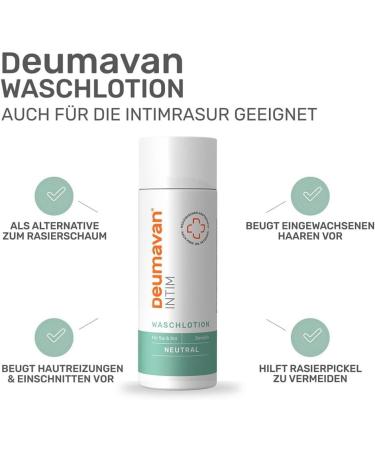 Deumavan Intimate Wash Lotion Neutral 200 ml - Gentle Cleansing for Sensitive Skin - pH Balanced & Hypoallergenic - International Shipping Available - Buy Online on GoSupps.com