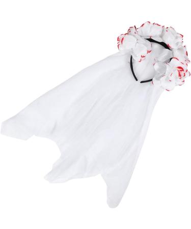 FRCOLOR Halloween Veil Headband Rose Flower Crown Veil Headpieces for Gothic Devil Masquerade Dress Up Accessories - Buy Online on GoSupps.com