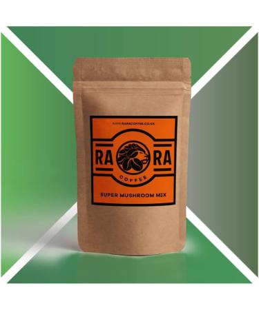 RARA SUPER Mushroom Coffee Blend - 100g - Instant Arabica Coffee with Premium Lion's Mane Reishi Chaga & Cordyceps - Buy Online on GoSupps.com