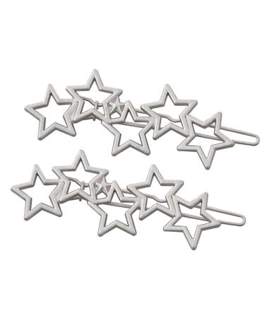 Set of 2 Silver Star Hair Clips - Stylish Hair Accessories for Women | Perfect Hairpins & Clamps - Buy Online on GoSupps.com