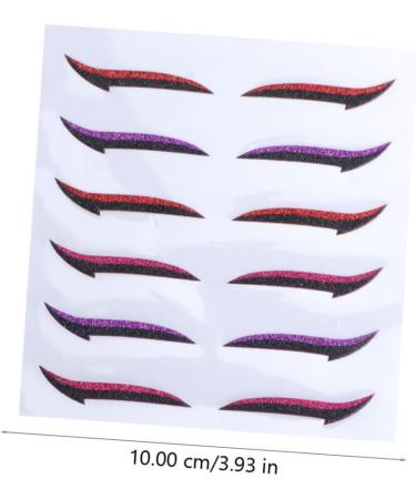 Mikinona 12 Pairs Glitter Eyeliner Self- Adhesive Eye Line Strip Eyeshadow Invisible Tape Double Sticker - Buy Online on GoSupps.com