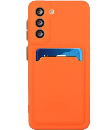 Tivenfezk Nadoli Silicone Case for Samsung Galaxy A34 5G - Ultra Thin Shockproof Scratch-Resistant Wallet TPU Cover with Credit Card Holder - Orange - Buy Online on GoSupps.com