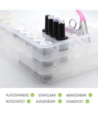 Large Stackable Sorting Box for Nail Design - Transparent Storage for Gel Crucibles & Art Supplies | Lyninails - Buy Online on GoSupps.com