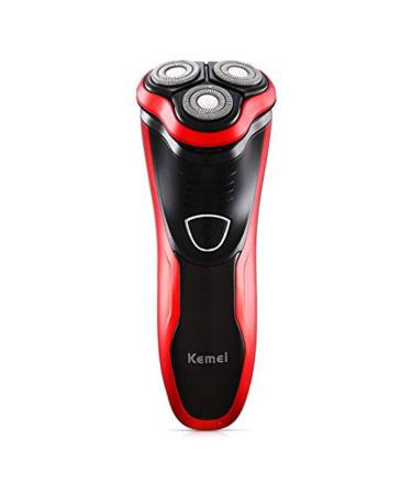 KEMEI Men's Rotary Cordless Razor 3D Electric Rechargeable Razor Precision Beard Sideburn Trimmer Razors IPX7 Waterproof Washable Grooming Razor