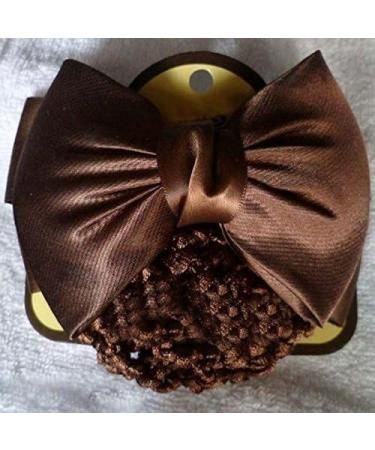 Ladies Brown Bowknot Snood Net Barrette Hair Hairnet - Buy Online on GoSupps.com
