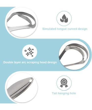 CPsyte Double Head Tongue Cleaner - Optimal Oral Hygiene & Bad Breath Relief | Travel-Friendly Metal Tongue Scraper for Adults - Buy Online on GoSupps.com