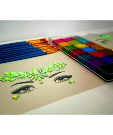 QV Face and Body Paint Kit - Non-Toxic Hypoallergenic Makeup for Kids Adults & Parties - Washable Oil-Based Face Paint for Halloween - Buy Online on GoSupps.com