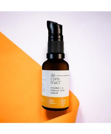 Deconstruct 10% Non-Irritating Vitamin C Face Serum For Glowing Skin|10% Vitamin C + 0.5% Ferulic Acid|Water Based Serum|Highly Stable Vitamin C Face Serum For Women And Men|Beginner Friendly|30 Ml - Buy Online on GoSupps.com