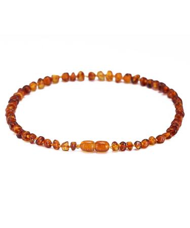 Cognac Amber Necklace - 100% Certified Baltic Amber (11 Inches) - Buy Online on GoSupps.com