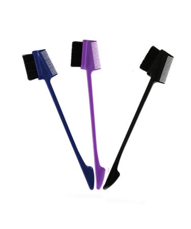 6pcs Eyebrow Brush Smooth Eyelash Comb Brush Eyebrow Spoolie Banana Hair Claw Clips Pink Eyelash Separator Brush For Brush Mascara Brow Comb Multipurpose Men and Women Makeup Brush