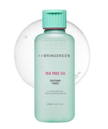 BRING GREEN Tea Tree CICA Soothing Toner | Mild Daily Skincare Routine for Cooling and Hydrating Effect (8.5 Fl. Oz. 250ml)