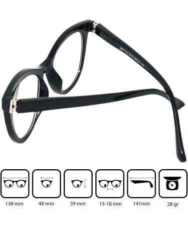 Stylish Mini Cateye Reading Glasses for Women - Thick Frame 1.0 Diopters Includes Free Case - Buy Online on GoSupps.com