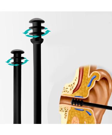 Healeved 6pcs Stainless Steel Wax Removal Kit with Padded Tools - Earwax Removal for Adults - Safe and Efficient Cleaning - Silver/Black - 14.2x1cm - Buy Online on GoSupps.com