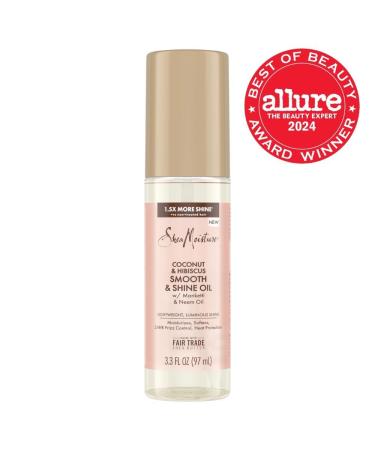 Buy Shea Moisture Smooth & Shine Oil Coconut & Hibiscus - Lightweight Hair Styling Agent for Luminous Shine - 3.3 oz - Fast International Shipping - Buy Online on GoSupps.com