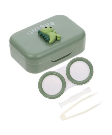 SOLUSTRE Cute Lens Case Mirror Film Lens Container Glasses Clip Lens