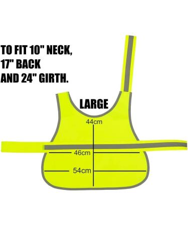 Flexi-Print Hi Vis Reflective Dog Coat - Personalized Service Dog Vest for Nervous & Reactive Dogs | Yellow Large - Buy Online on GoSupps.com