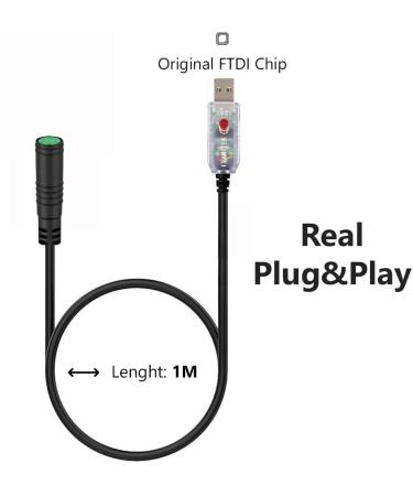 Feanteek USB Programming Cable for Bafang BBS01/BBS02/BBSHD Electric Bike Kit - Original FT232RL Chip, 1.0m length | Compatible with Win10/Win8/Win7/XP - Buy Online on GoSupps.com