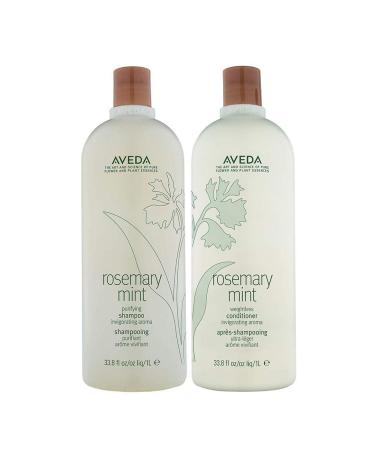 Aveda Rosemary Mint Shampoo & Conditioner Liter Duo - 33.8 oz Each - Buy Online on GoSupps.com