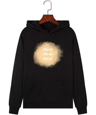 Bigfanshu in Women's Clothing Long Sleeve Print Hooded Sweatshirt Autumn&Winter Blouse Lady Tops Black - Buy Online on GoSupps.com