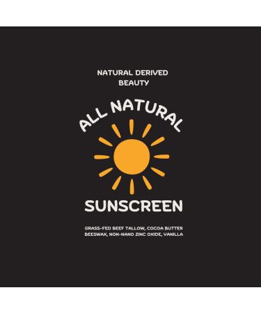 Beef Tallow & Zinc Sunblock | SPF 35 Tallow Sunscreen | Reef Safe & Water Resistant | Organic 100% Grass Fed Tallow Moisturizer (2oz - Buy Online on GoSupps.com