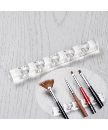 Portable Acrylic Nail Art Brush Holder - Clear Multifunctional Professional Nail Discomfortting Pen Stand - Buy Online on GoSupps.com
