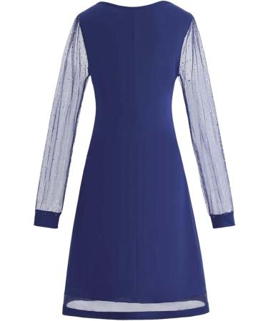 HANXIULIN Winter Dress for Women | Glitter Evening Dresses | Sweetheart Neckline Sexy Party Dress in Blue | International Shipping Available - Buy Online on GoSupps.com