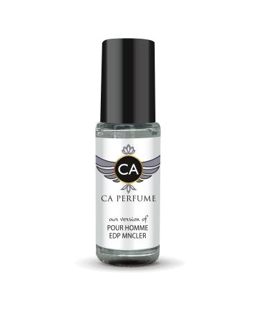 CA Perfume Impression of Pour Homme Edp Mncler For Men Replica Fragrance Body Oil Dupes Alcohol-Free Aromatherapy Sample Travel Size Concentrated Long Lasting Attar Roll-On 0.14 Fl Oz/4ml-X1
