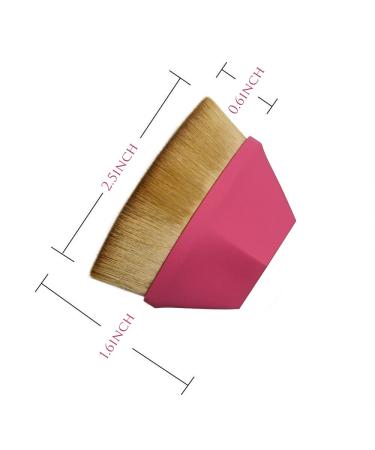 Flat Top Foundation Makeup Brush - Kabuki Blending Brush for Liquid, Powder, and Cream Foundation (Rose Red) - Buy Online on GoSupps.com