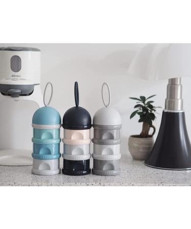 ABA Formula Dispenser: Stackable Baby Milk Powder Storage - 3 Compartments - Airtight - Multi-functional Snack Box - Pink/Blue/Dark Grey - Buy Online on GoSupps.com