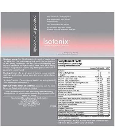 Isotonix Prenatal Activated Multivitamin - Supports Healthy Pregnancy, Blood Pressure, Skin & Hair | Market America (45 Servings) - Buy Online on GoSupps.com