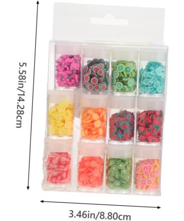 12 Boxes Nail Art Accessories Diy Nail Art Fruit Slices Nail Art Jewelry Accessories Mini Fruit Clay Slices Clay Fruit Slices Nail Fruit Spacer Beads Polymer Clay Soft Pottery 3d - Buy Online on GoSupps.com