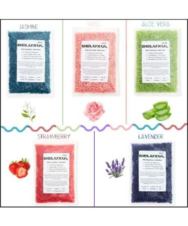 Lavender Hard Wax Beads 500g - Brazilian Bikini Wax with 10 Applicators for Face, Upper Lip, Legs, Armpit & Eyebrow - Fine Hair Removal - Buy Online on GoSupps.com