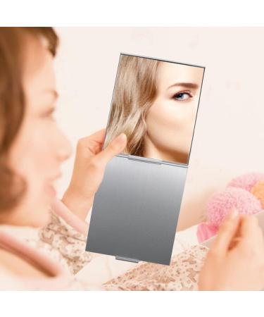 LELE LIFE 2Pack Ultra-Slim Portable Folding Mirror | Aluminum Shell | Travel Makeup Mirror | Vanity Mirror 6.7 x 5.1in | Easy to Carry & Desktop Folding Mirror - Buy Online on GoSupps.com