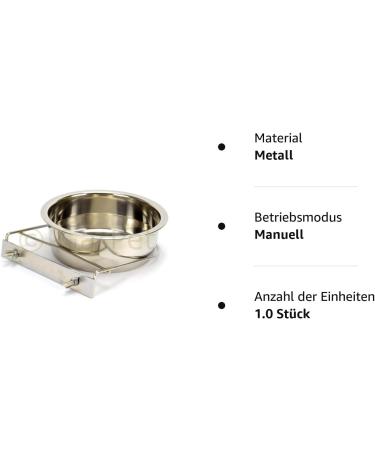 Stainless Steel Hanging Bowl for Birds & Pets - 1.40L with Screw Holder | Durable Dog & Rodent Feeder - Buy Online on GoSupps.com