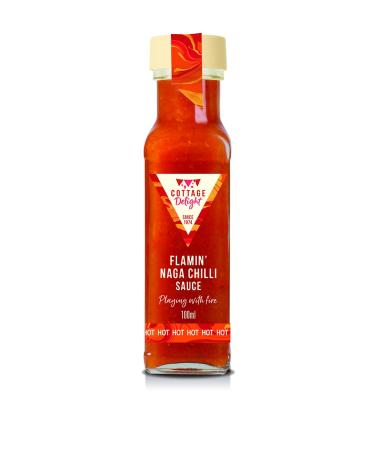 Cottage Delight - Flamin Naga Chilli Sauce - 100ml Orange