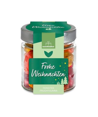 naschlabor Christmas Fruit Eraser in Gift Jar 120g Cute Rubber Bears for Christmas Season Advent Calendar Gift for the Whole Family