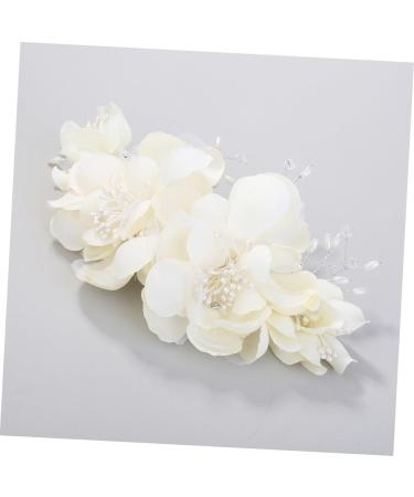 DOITOOL Decorative Hair Combs Crystal Flower Hair Comb Bridal Headpiece Hair Headgear Headband Diamond Headgear Bridal Hair Comb Tiara Korean Version Bride White Decorate - Buy Online on GoSupps.com
