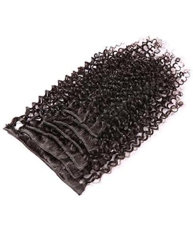 12 Inch -28 Inch Kinky Curly Clip in Hair Extensions Clip Ins Brazilian Remy Human Hair for Black Women Natural Color 8 pieces 70g/One Set (12") - Buy Online on GoSupps.com