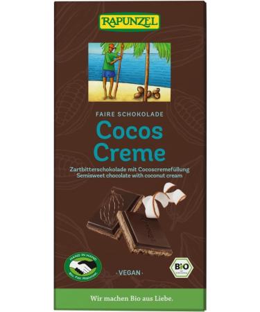  Rapunzel Rapunzel Organic Coconut Pack of 2 filled chocolate creams (2 x 100 g) - Buy Online on GoSupps.com