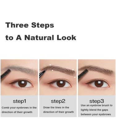 Upgraded Waterproof Natural Eyebrow Pen with Microfine Tip Long Lasting Natural Eyebrow Pen Natural Eyebrow Pen with Micro-Fork Tip (Black) - Buy Online on GoSupps.com