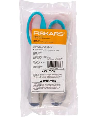 Fiskars Student Scissors  Scissors for School  7 Inch  3 Pack Red  Blue  Turquoise - Buy Online on GoSupps.com