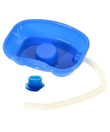 ToddMomy shampoo basin for washing hair in bed hair washing pelvis with retrachable hose tube plastic washing compartment for disabled pregnant women older or child blue
