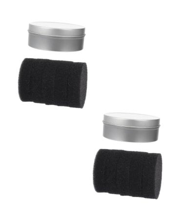 Didiseaon 2 Sets Makeup Sponge Tools Cleaning Tool Makeup Brush for Cleaning Cosmetic Sponge Color Heart Shaped Glass Dish Make up Disposable Cleaner Activated Carbon Sponge